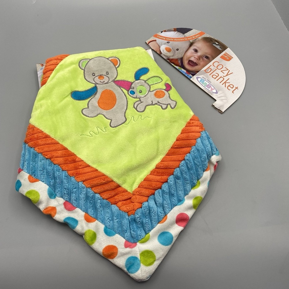 Mary Meyer Baby CONFETTI COZY Blanket Security Lovey Bear‎ Puppy